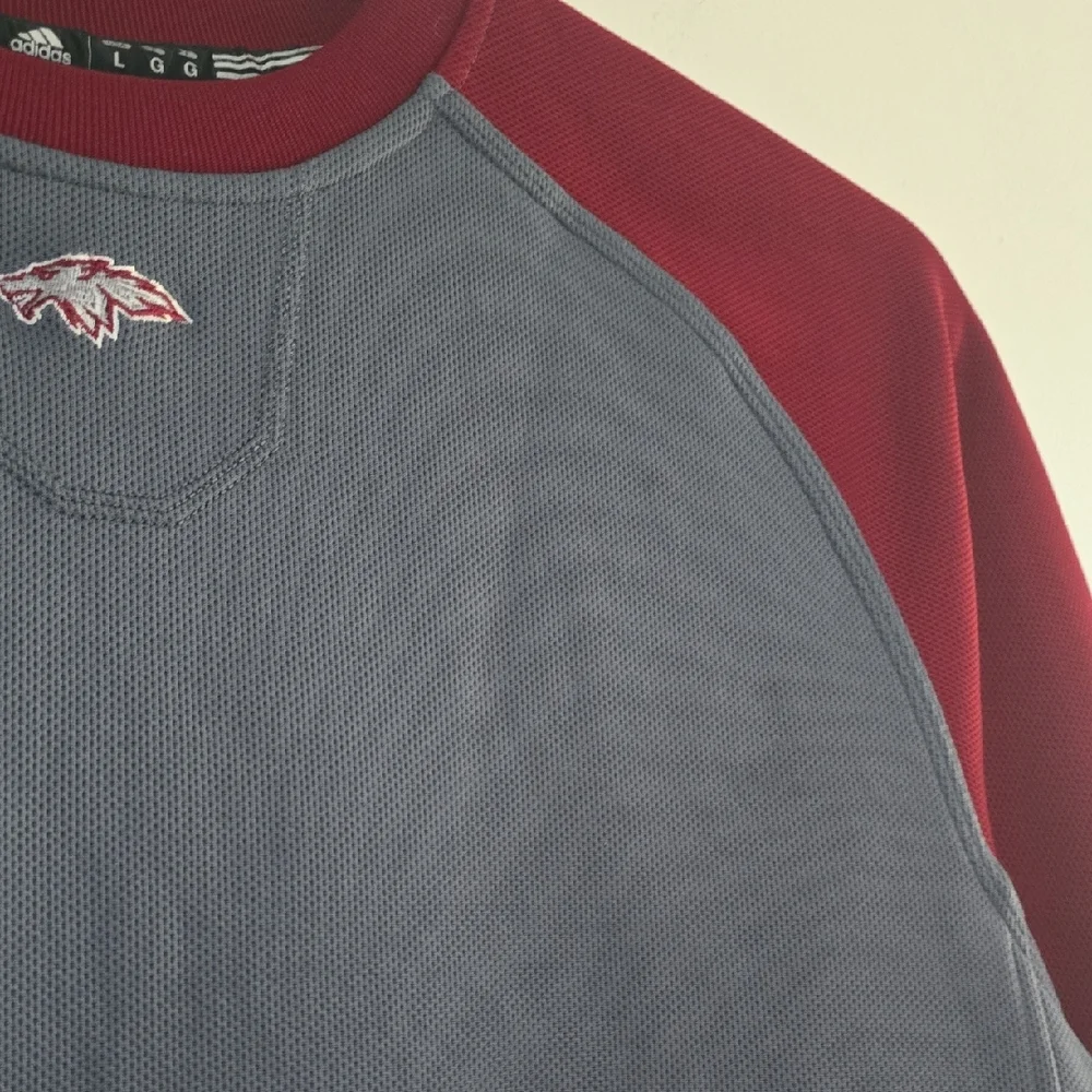 Cardinal Stritch Wolves Adidas Maroon and Gray Crewneck